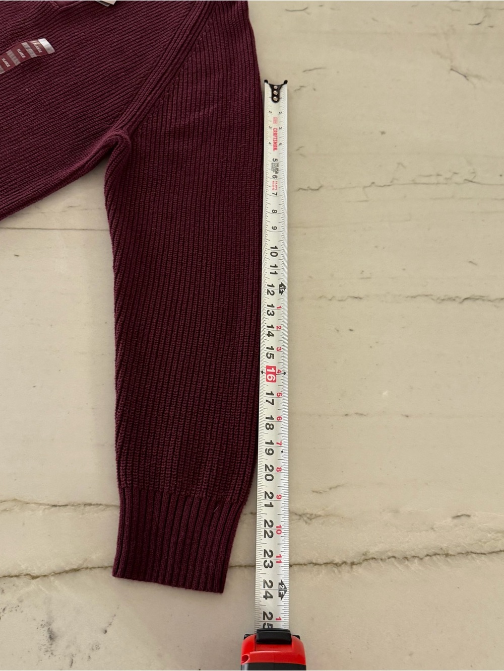 Eddie Bauer Sweater Mens Red Maroon Pullover Quarter Zip Size XL NWT - Picture 8 of 8